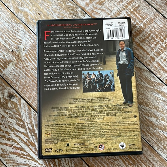 3/$15 u pick dvds📀or 1 for $9~Shawshank Redemption - Picture 2 of 7